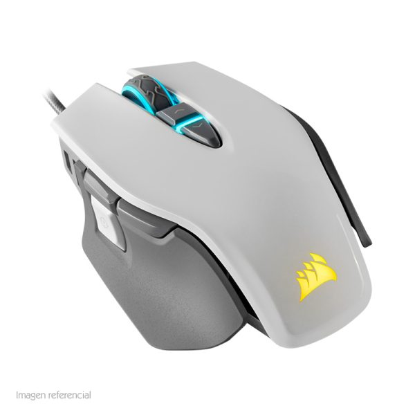 Mouse Óptico Corsair M65 RGB Elite FPS Gaming - Blanco